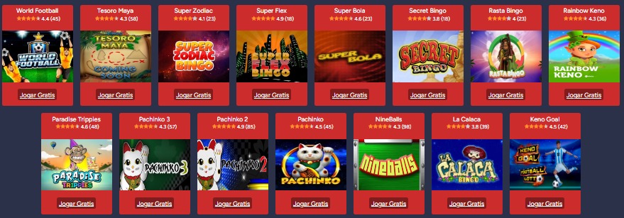 Novos jogos de video bingo gratis